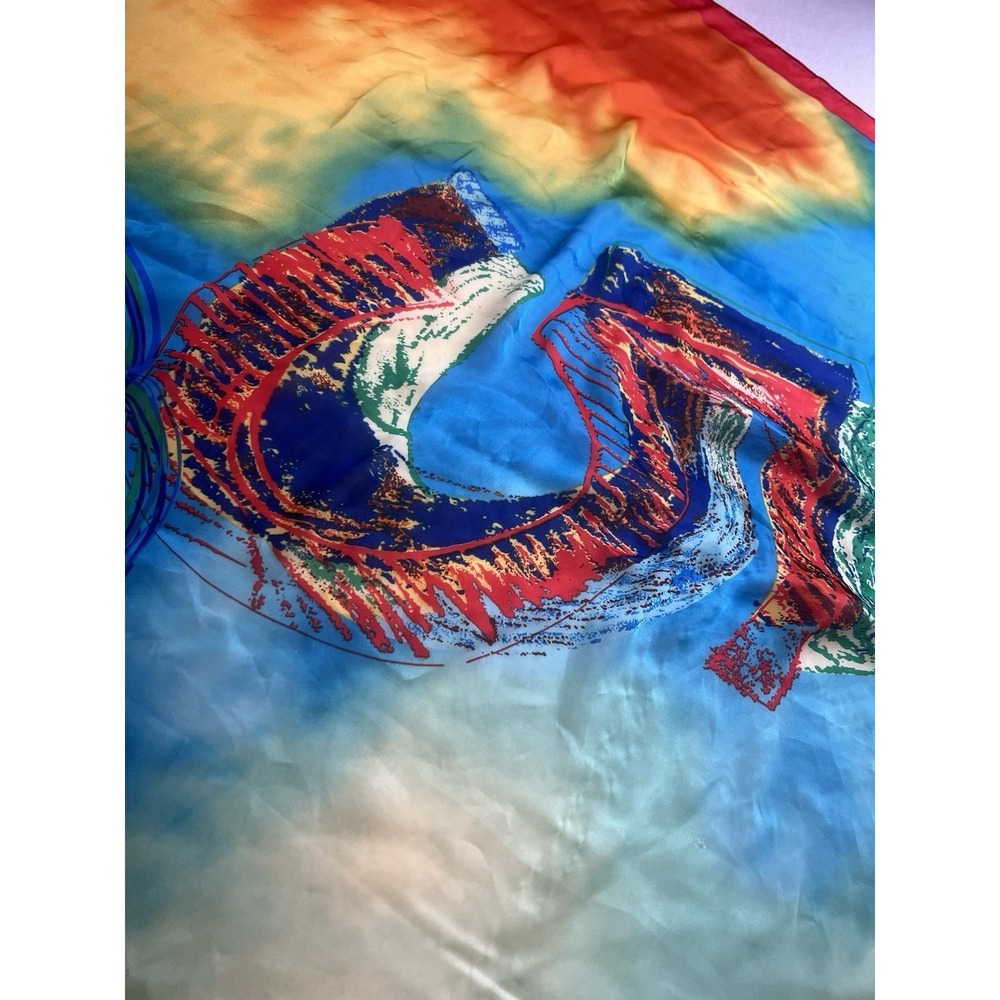 Huge Chanel No 5 Vintage Silk Scarf 35x72 Rare - Picture 5 of 11